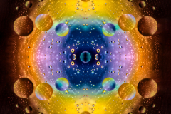 Blue Moon Oil And Water Abstract
