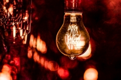Wine Glasses and Light Bulb