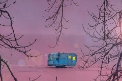Sacandaga Lake Trailer At Sunset